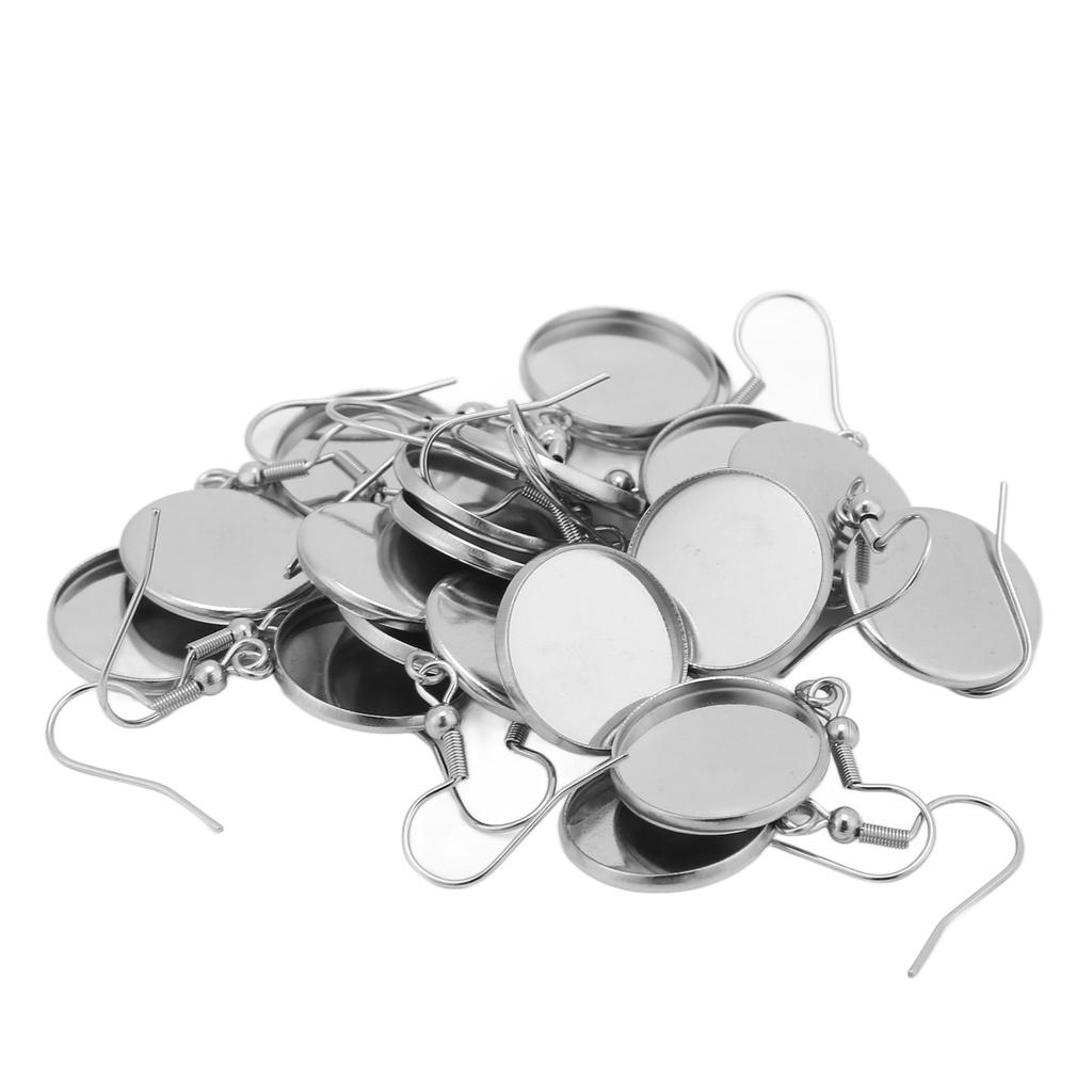 20 шт. пустые оправы для сережек стального цвета 16 мм частично готовые изделия ювелирные изделия своими руками аксессуары для