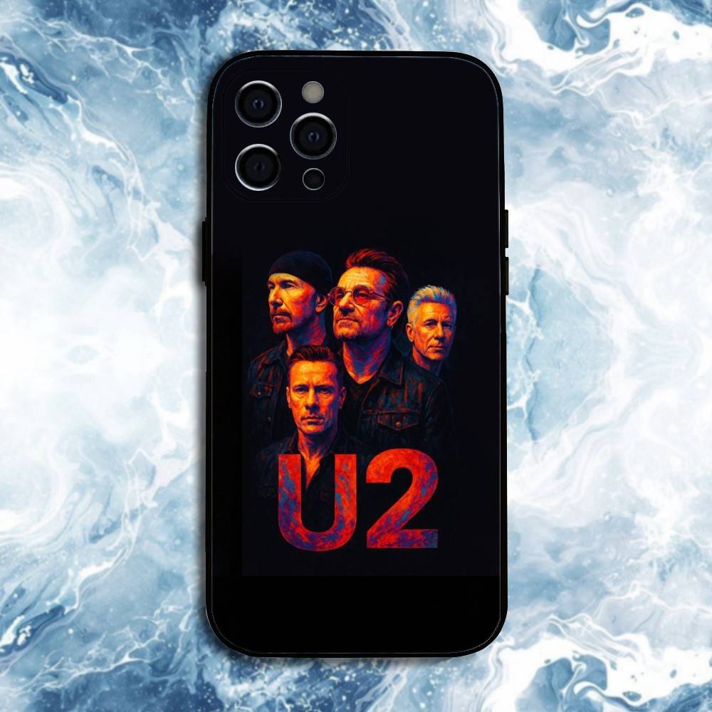 Чехол для телефона Car U-U2 Band для iPhone 17, 16, 15, 14, 13, 12, 11 Plus, Pro Max, Мягкий силиконовый черный чехол