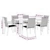 VidaXL Garden Dining Set 7 Pcs Black Textilene and Steel 3187046