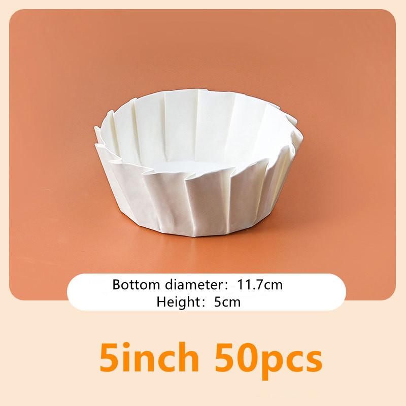 50 шт. 4 6 8 дюймов Бесшовная форма для выпечки кексов для свадебной вечеринки Форма для кексов Бумажный стаканчик Маслостойкая обертка для торта