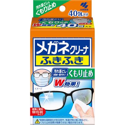 KOBAYASHI Pharmaceutical Салфетка для протирки очков Anti-mist 40 пакетов Очиститель для очков Etiquette Products Протрите, чтобы удалить отпечатки пальцев и жирные пятна