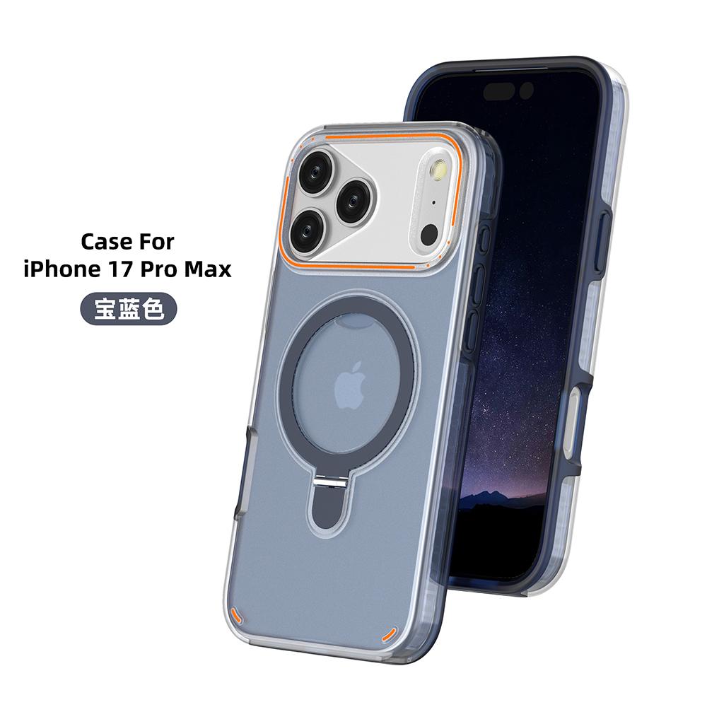 3-в-1 Для Magsafe Магнитное Металлическое Кольцо-подставка Матовый Чехол Для iPhone 17 Air 16 15 14 Plus 12 13 17 Pro Max 16e Защитная Крышка