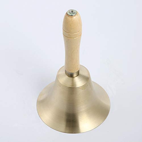 Durable Brass Hand Bell, Hand-Mounted Call Bell, Retro Dinner Bell, Tabletop Bell, Perfect for Restaurants, Raffles, Christmas Events, Festivals, and