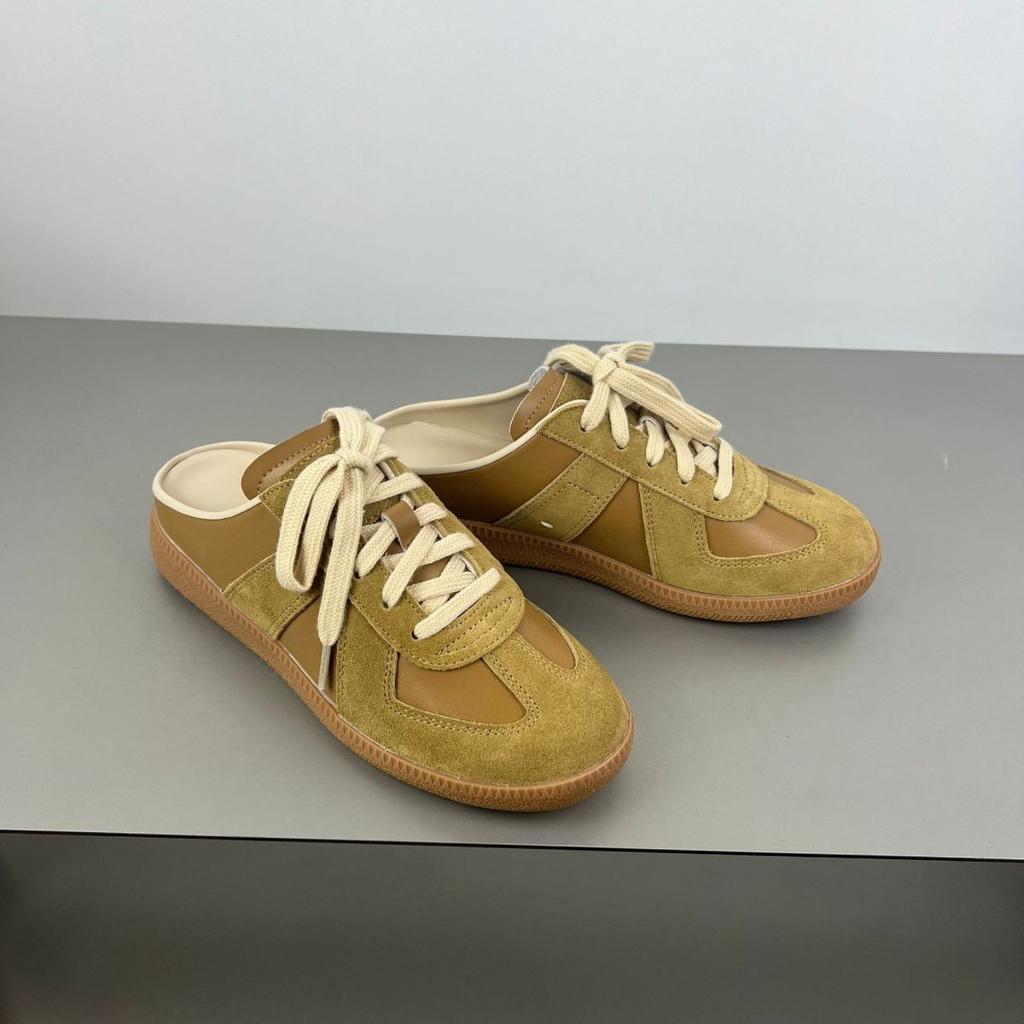 Женские тренировочные туфли на шнуровке, женские туфли на платформе с полупяткой, повседневные туфли, весна-лето 2025, новая универсальная корейская версия, матовая цветовая гамма, женские