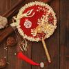 Vintage Bride Group Fan Chinese Style Decorative Fan Bridesmaid Group Fan  Dance Performance
