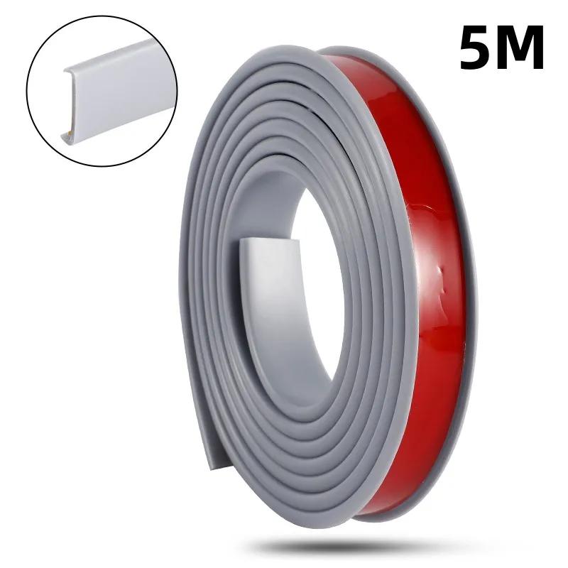 5M U-образная кромочная лента Деревянная лента для декора шкафа Самоклеящаяся Защитная лента для кромок стола, стула, мебели Противоударная лента