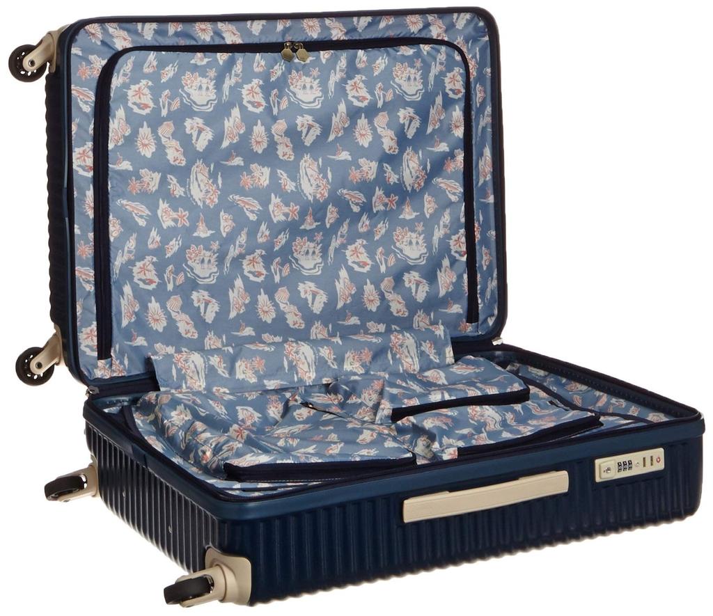 Чемодан большой большой емкости размер L 5 ночей 6 дней 6 ночей 7 дней 75 л сумка для переноски Mine 65 см Viola Navy [охота] 4,1 кг № 05747