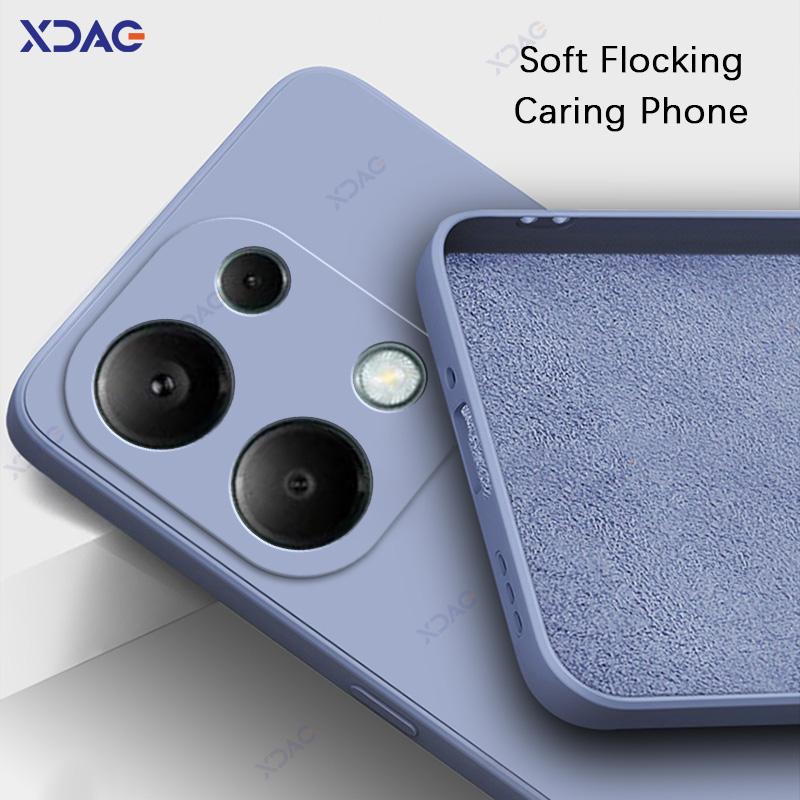 Роскошные квадратные жидкие силиконовые чехлы для Xiaomi POCO M6 Pro 4G POCOM6Pro 6.67" MTK G99 Ultra 360 Soft Phone Armor Cover