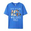 Just a girl who loves Dogs Funny Puppy Brand T Shirt Camisetas De Hombre