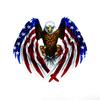 Прохладный 3D американский флаг с рисунком орла, автомобильные наклейки, самоклеющиеся наклейки, аксессуары