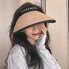Женская летняя шляпа от солнца, пустой купол с большими полями, пляжная шляпа от солнца, повязка на голову, дизайнерская солнцезащитная шляпа, модный аксессуар