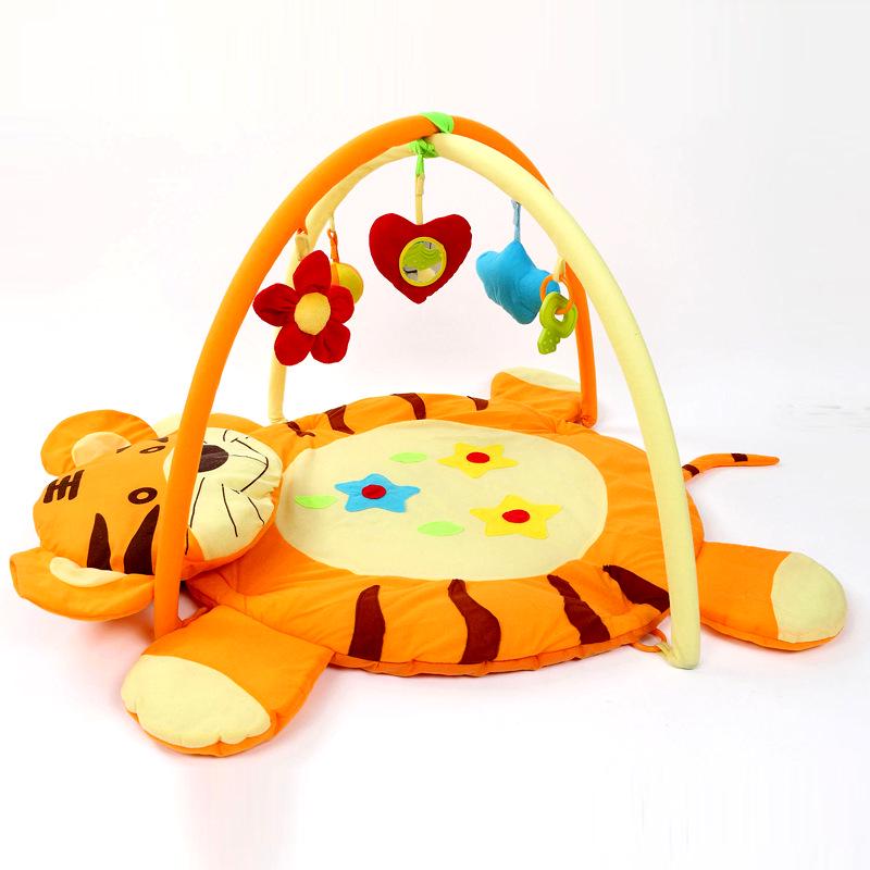 Baby Soft Play Mat Blanket Fitness Frame Crawling Toy Tiger Pattern