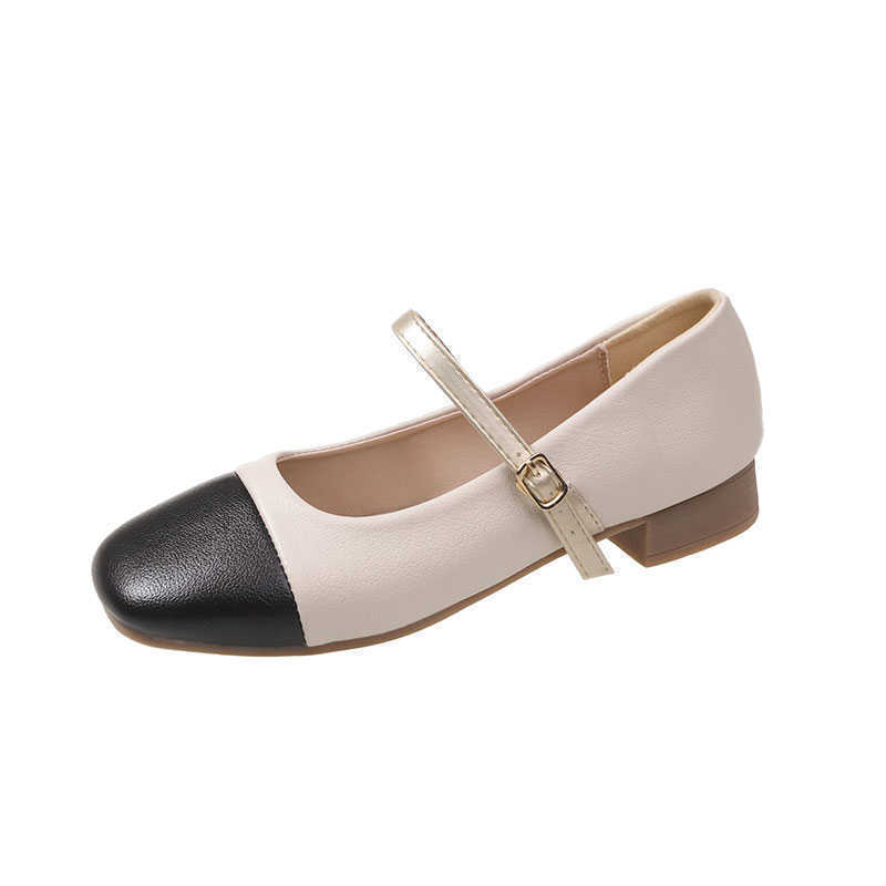French Evening Breeze Gentle Single Shoes Women's Spring 2025 New with Skirt Mary Jane Women's Shoes Temperament Small Leather Shoes