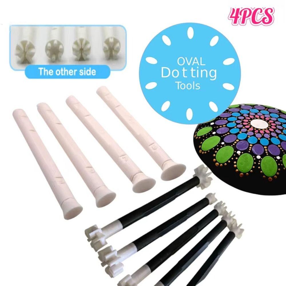 4pcs Moon Pattern Art Stamp Pen Reusable Dot Painting Pen New Embossing Tool for DIY Graffiti