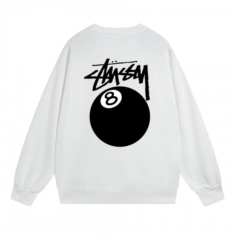 Unisex Streetwear Letter Print Fleece Cotton Sweatshirt Loose Fit Round Neck Long Sleeve Winter Daily Wear