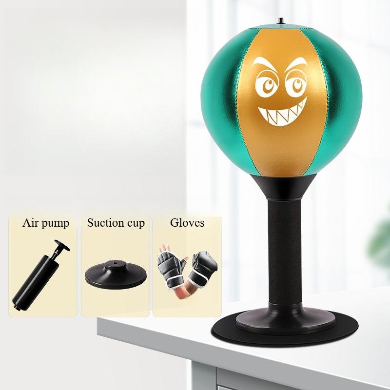 Настольный боксерский скоростной мяч для снятия стресса, с прочной пружиной, ударопрочный и веселое дополнение к вашему рабочему пространству