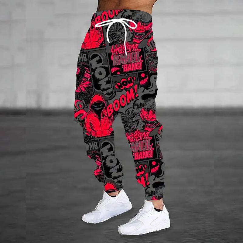 Весна Осень Мужские 3D Цифровой Принт Jogger Спортивные Штаны Мужские Повседневные Беговые Брюки Молодежные Мужские Спортивные Брюки Хип-Хоп