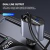 4 In 1 100W PD Car Charger Quick Charger With 2 Retractable Cables Type C Fast Car Charger Voltmeter Power For IPhone