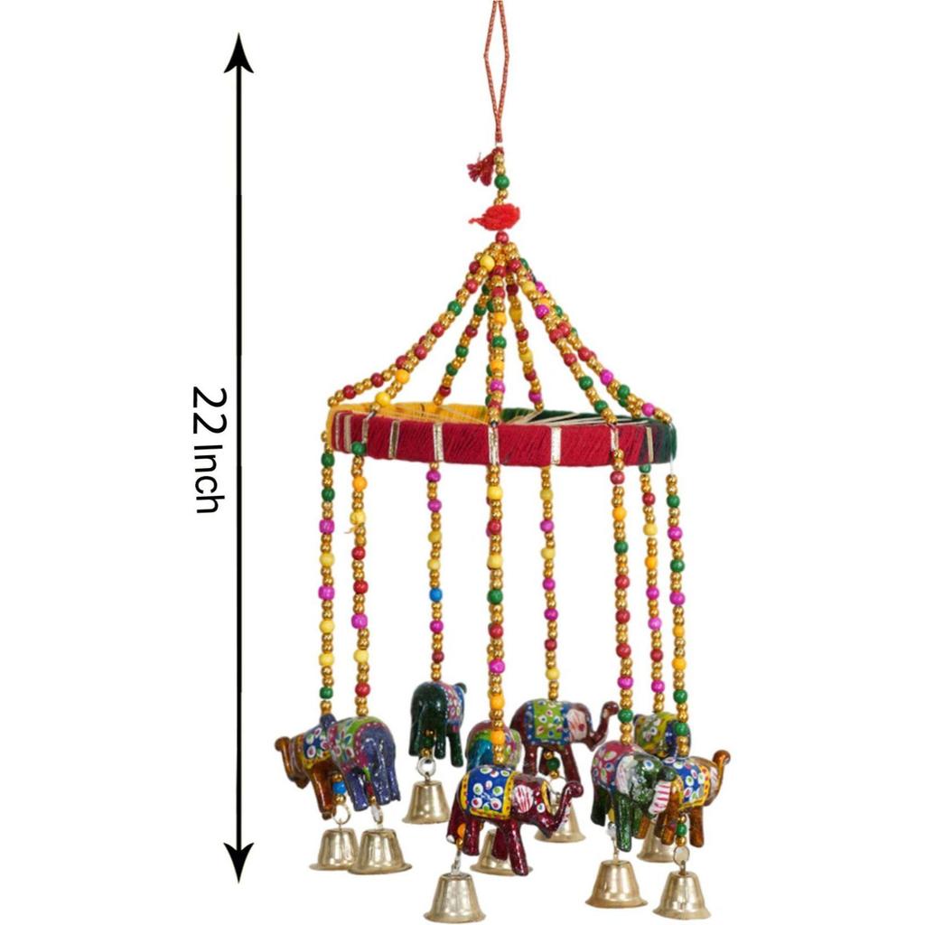 Wall Hanging Door Handicraft Item For Home Decor Office Decor Living Room Outdoor Hanging Indoor Hanging Paper Windchime (21 Inch, Multicolor)