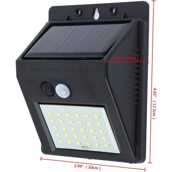 Lampe Solaire - H-YEEU - 30 LED - IP65 Etanche - Détecteur de Mouvement - Extérieur