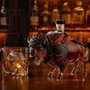 Коллекционный Декантер для Виски, Декантер с Быком, 3D Скульптура, Стеклянная Декоративная Статуэтка, Контейнер для Алкоголя, для Декора Домашнего Бара И