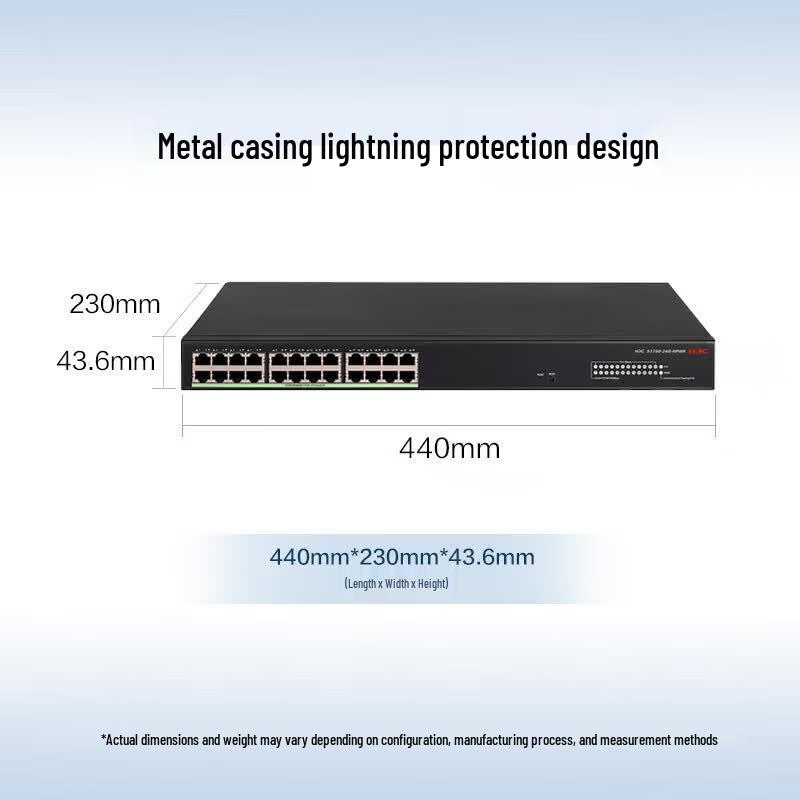 H3C 24-Port Gigabit Layer 2 Managed PoE Switch