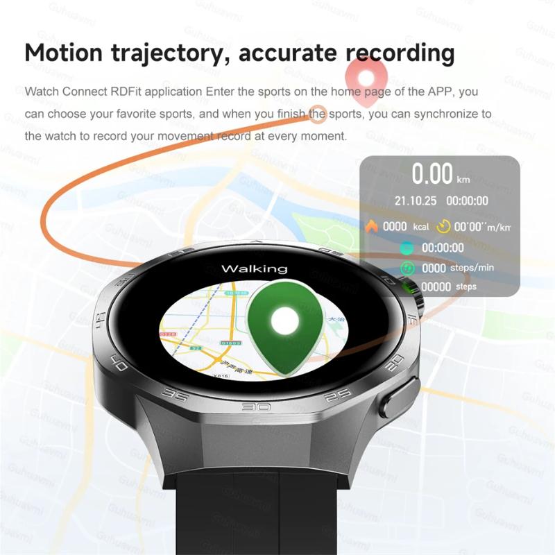 2025 Новые часы GT5 Max Смарт-часы HD AMOLED Экран NFC GPS Трекер Звонок по Bluetooth Здоровье Водонепроницаемые Смарт-часы Мужские Женские Для Huawei