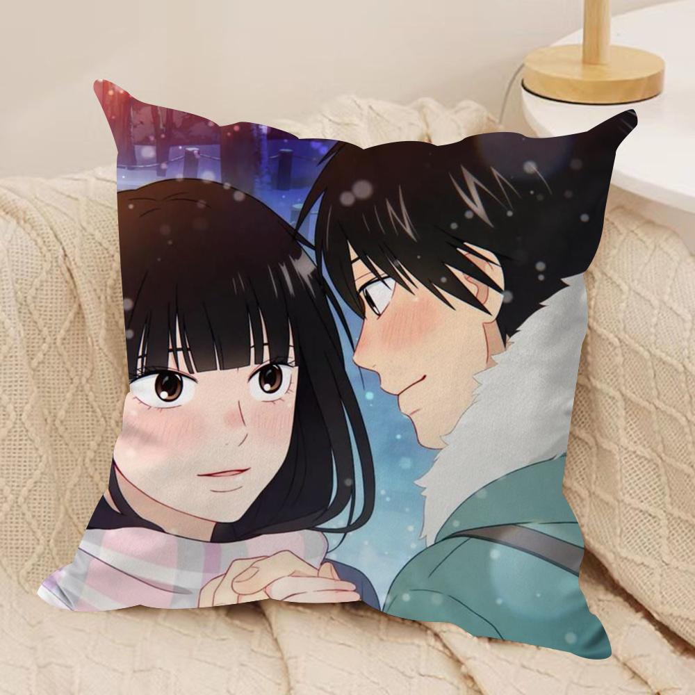 KKimi Ni TTodoke Anime Cushion Cover Soft Plush Fabric DoubleSided Printed Sofa Cushion Cover for All Seasons Home Decor Gift