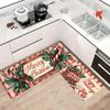 2 шт. анти-усталостных кухонных коврика, праздничные рождественские водонепроницаемые нескользящие толстые мягкие кухонные коврики, прочные, удобные стоячие коврики для кухни