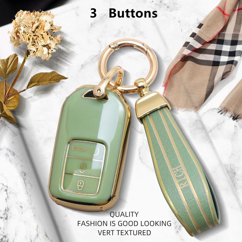 Роскошный чехол для дистанционного ключа для Honda CRV Fit Civic Accord HRV City Odyssey XRV Pilot Jazz Jade Vezel Crider Car