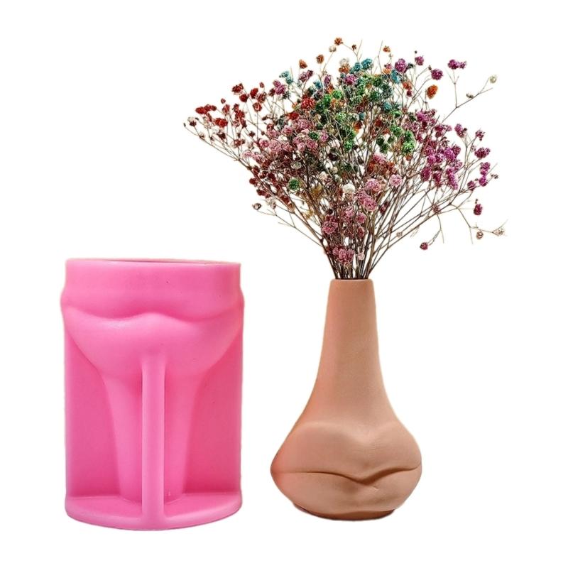 Big Mouth Vase Resin Molds Succulent Plant Flowerpot Silicone Mould Concrete Cement Gypsum Mold DIYs Crafts Home Decors