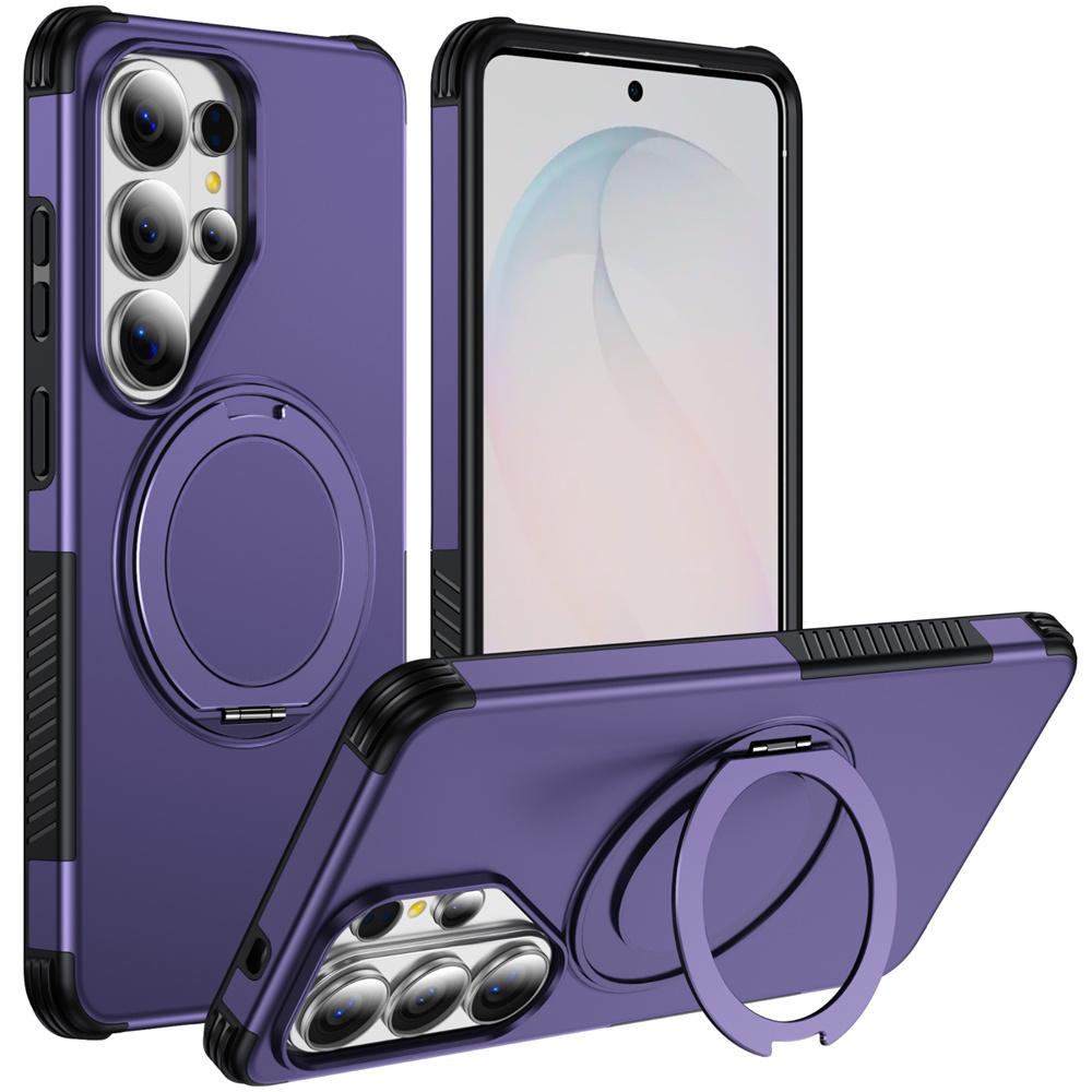 Shockproof Armor Rotating Magnetic Stand Phone Case For Samsung S26 S25 S24 S23 Ultra 5G Non-Slip Bumper Protection Back Cover