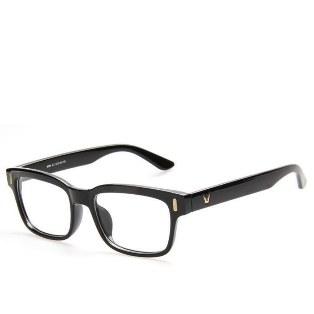 Vintage Pc Reading Glasses Black Brown Square Frame Business Eyeglasses Ultra Light Frame Unisex