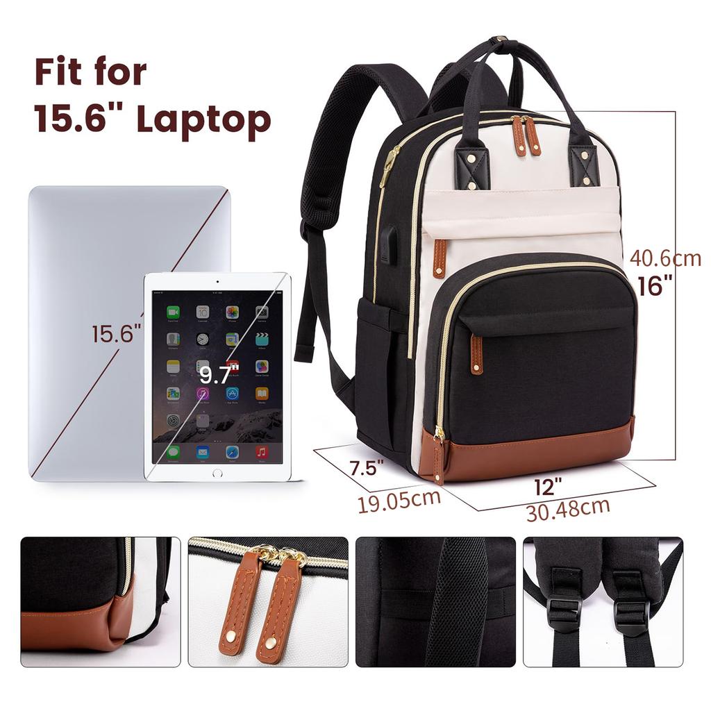 Стильный рюкзак для ноутбука для женщин – вместительная дорожная и студенческая сумка с зарядкой через USB и замком от кражи
