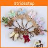 Teddy Cute Couple Bear Keychain Adorable Plush Bear With Bow Tie Decoration