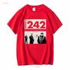 New Front 242 Band Tour Cotton Black All Size T Shirt A111 Long Sleeves Vintage Washed Homme Slightly Breathable