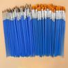 100 Pcs Flat Paint Brushes Set Nylon Hair Painting Supplies 100 Pcs Oil Painting Brushes Craft
