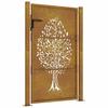vidaXL Gartentor 100x125 cm Cortenstahl Baumdesign