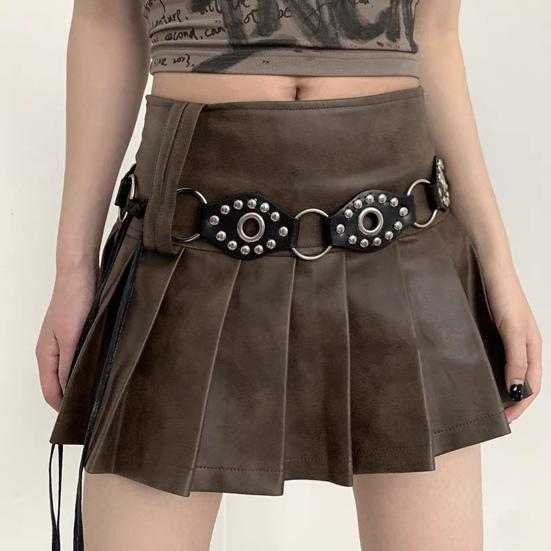 Женский ремень в стиле ретро, ​​преувеличенный ромб, металлическая пряжка из искусственной кожи, широкий ремень с ушками, аксессуары для брюк