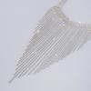 Geometric Long Tassel Necklace Sparkling Clavicle Chain Sweet Full Rhinestone Necklace  Women