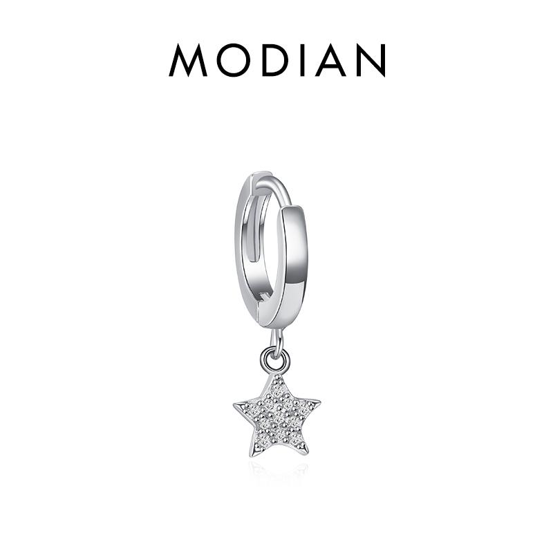 Modian 1 шт. Радужные серьги-каффы из стерлингового серебра 925 пробы, модные уникальные круглые крошечные серьги-клипсы для женщин и девочек, ювелирные аксессуары