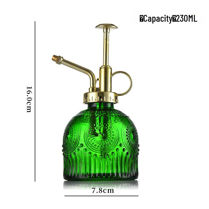 Embossed Glass Watering Sprayer for Home and Garden Decor