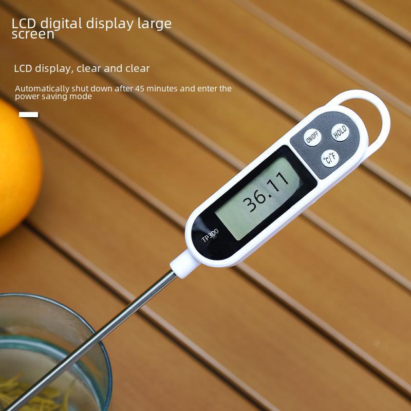 Цифровой пищевой термометр из нержавеющей стали для выпечки, барбекю, мяса, детского молока, кухни - зонд-ручка