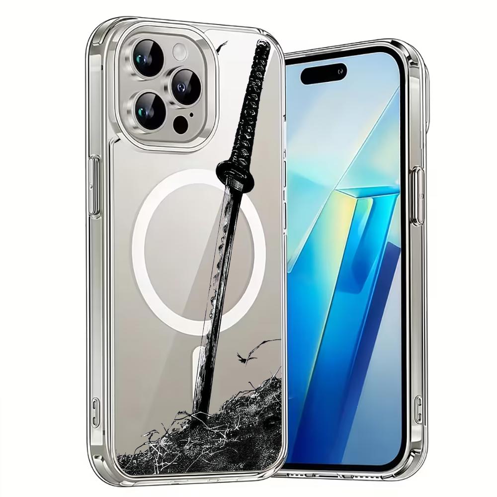 Модный прозрачный магнитный чехол для телефона, подходящий для iPhone 17 16 15 14 13 12 11 Pro/Max/Plus, беспроводная зарядка, защита от падений