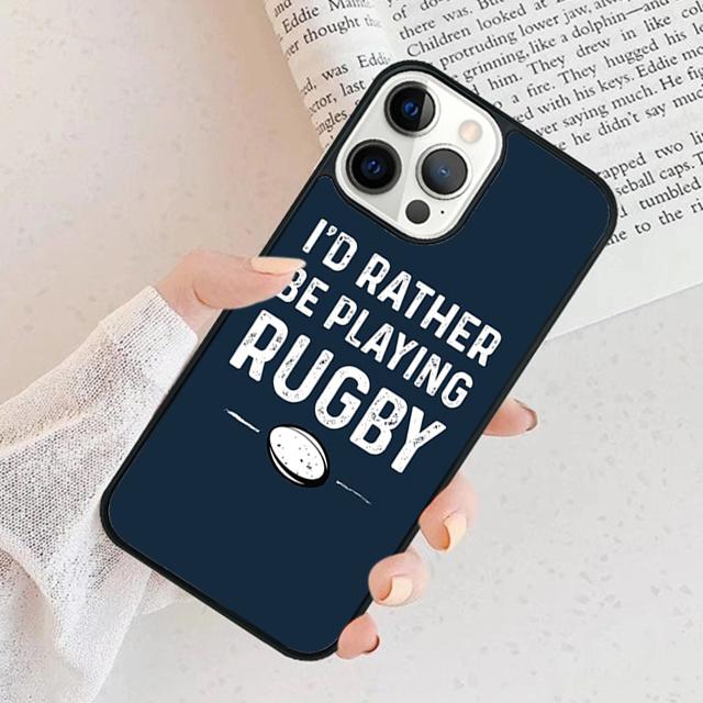 Rugby Football Sport Phone Case For iPhone 17 Air 16 16e 15 14 plus 11 12 13 Pro max Soft Bumper Shell Cover coque