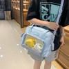 Girls Transparent Shoulder Bag Student Classes Handbag Crossbody Bag