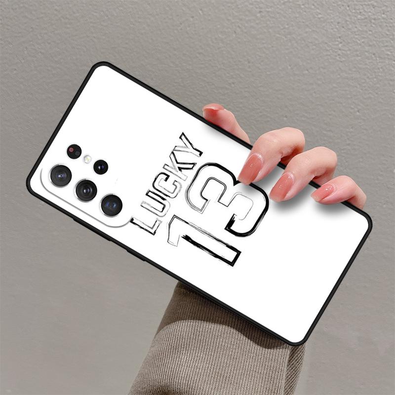 Счастливый номер 13 Чехол для телефона для Samsung Galaxy S25 S23 S30 S21 S20 FE S24 S22 Ultra Note 10 20 Plus Силиконовый чехол lite