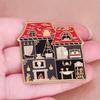 Haunted House Brooch Badge Kawaii Ghost Room Enamel Pin Halloween Gothic Spooky Jewelry