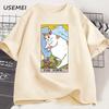 Sad Cat Meme The Fool Tarot TShirt Unisex Unisex Witchy Clothing Crying Cat T Shirt Casual Oversized Tshirts Streetwear Clothing