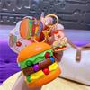 Finger Top Toy Dog Hamburger Doll Key Chain Capybara Puzzle Cube Keychain  Girls Couple Girlfriends